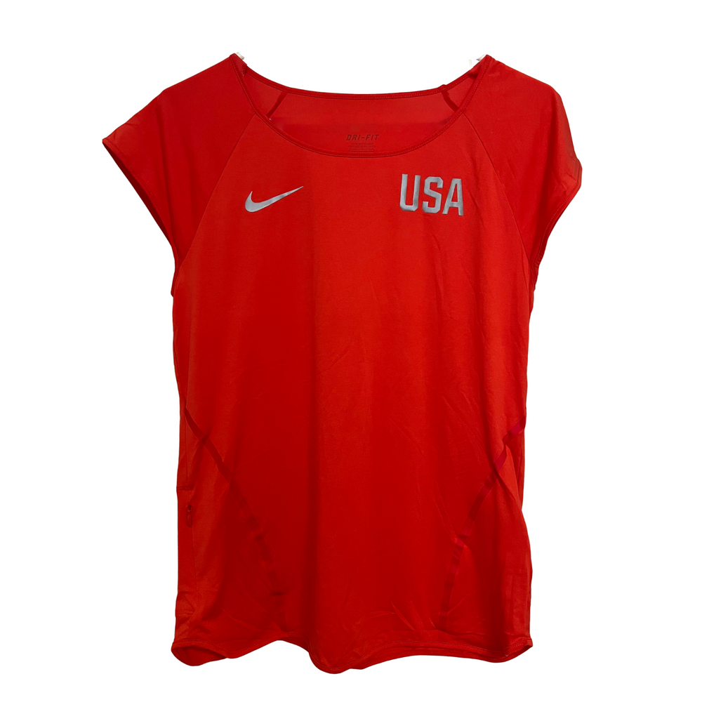 Colleen Quigley: 2016 Olympics Official Gear- Red Running T-Shirt