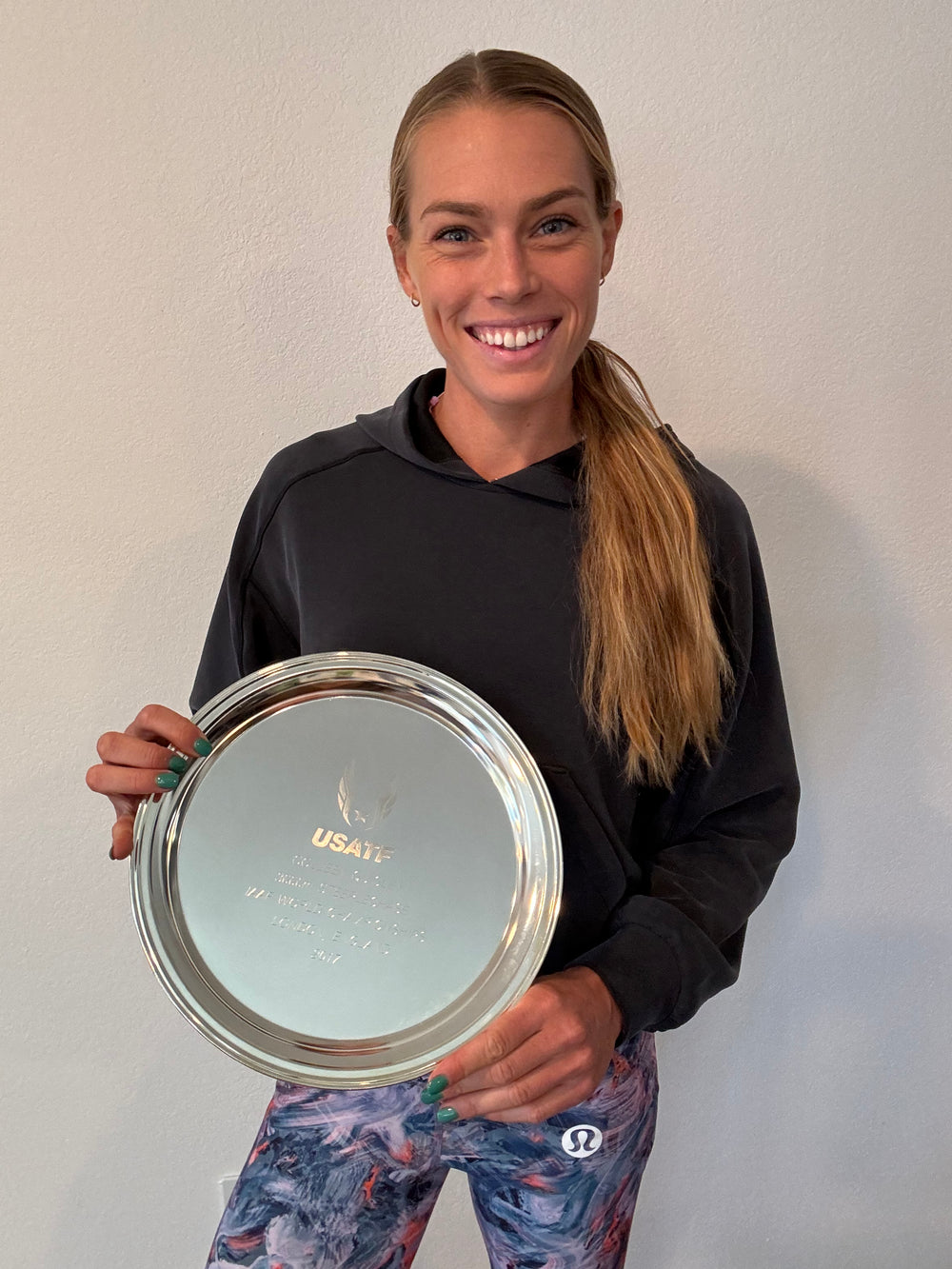 Colleen Quigley: Silver Platter from the 2017 IAAF World Championships in London, England